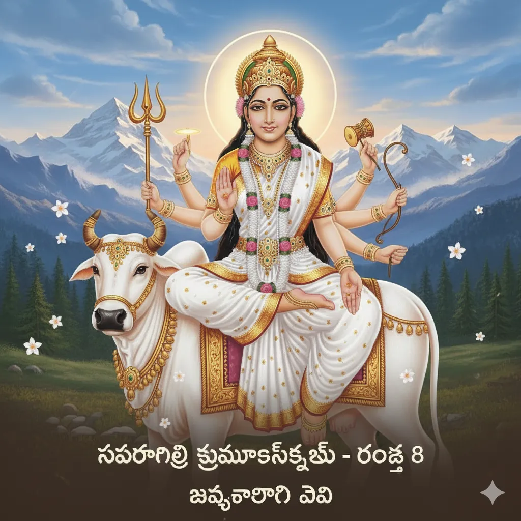 Day 8 – మహాగౌరి దేవి (Goddess Mahagauri)