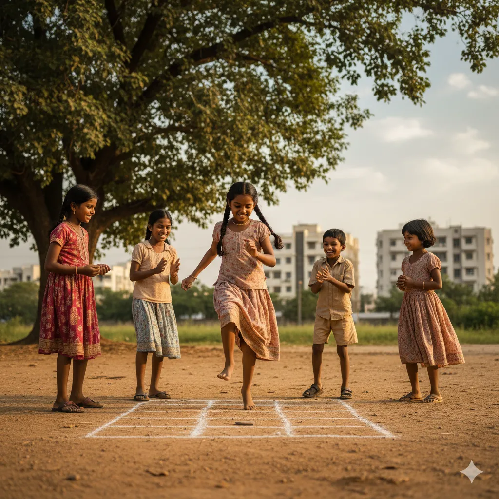 🎯 డిజిటల్ యుగంలో కనుమరుగవుతున్న మన సంప్రదాయ క్రీడ – తొక్కుడు బిళ్ళ (The Fading Traditional Game – Thokkudu Billa)